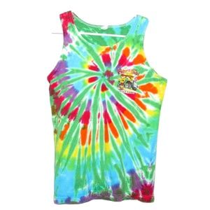 Outer Banks Brew Thru Tank Top Women's Small Tie Dye